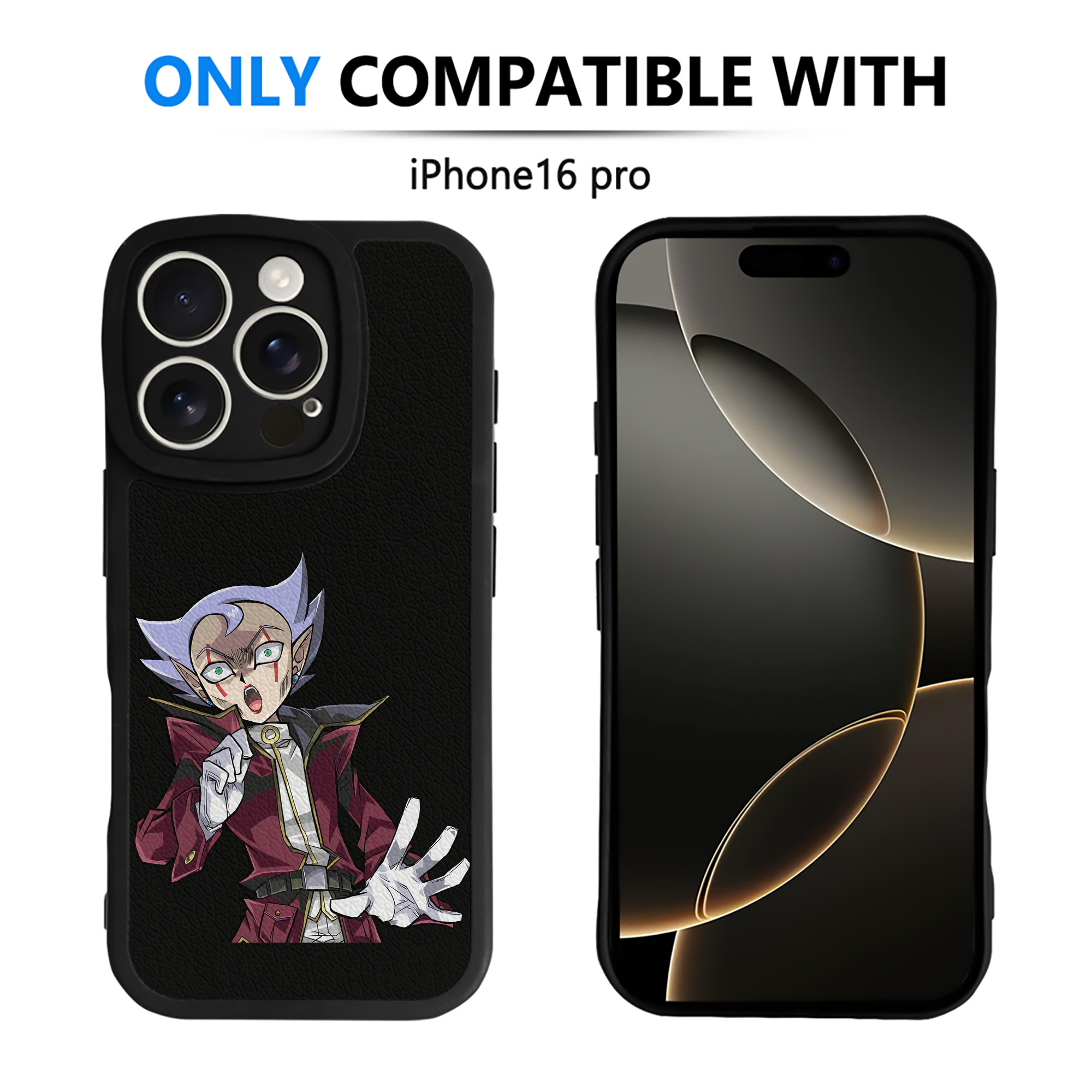 （画像用） 遊☆戯☆王 Yu-Gi-Oh! 【iPhone 16シリーズ対応】シリコンスマホケース（レザー調） 材質：シリコン
